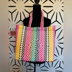 Hand Woven Mexican Market Tote – Large Recycled Plastic Bag
